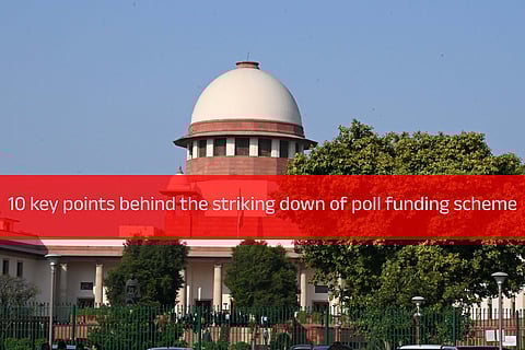 The Supreme Court delivered its verdict on on a batch of petitions challenging the validity of the Electoral bonds scheme on Feb 15, 2024.