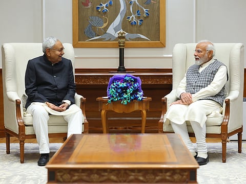 Bihar CM Nitish Kumar meets Prime Minister Narendra Modi in Delhi