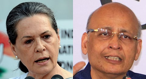 Sonia Gandhi and Abhishek Singhvi.