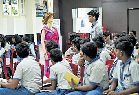 Iris, Kerala’s first AI teacher.