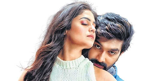 Rajavardan and Naina Ganguly in 'Pranayam'.