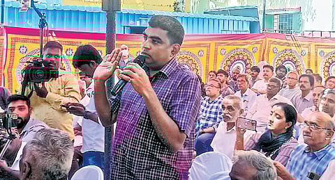 Chennai corporation organised a public hearing at Perungudi on Monday
