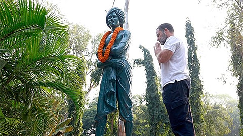 Representative Image: Rahul Gandhi pays tributes to tribal leader Birsa Munda in Jharkhand