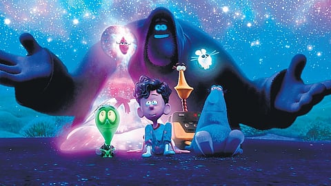 A still from Netflix’s latest animated feature, Orion and the Dark.