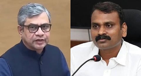 Union ministers Ashwini Vaishnaw and L Murugan.