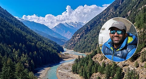 Ganga seen snaking through the valleys of Uttarakhand.