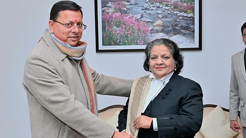 Uttarakhand CM Pushkar Singh Dhami attended the swearing-in ceremony of the newly appointed Chief Justice.