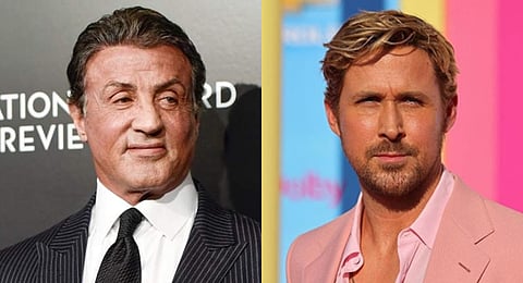 Actors Sylvester Stallone and Ryan Gosling.