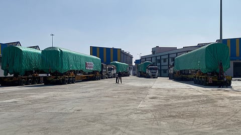 Coaches of driverless train reached Bengaluru's Hebbagodi depot today 