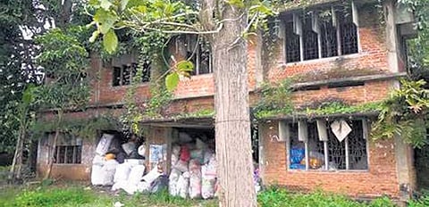 The unfinished house of Sukumara Kurup at Vandanam in Ambalappuzha.