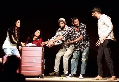 Spilling laughter on stage