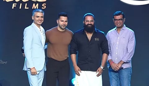 Manish Menghani, Varun Dhawan, Rishab Shetty and Chaluve Gowda