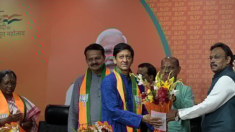 Sidhant Mohapatra and Damayanti Beshra join BJP in the presence of  Dharmendra Pradhan