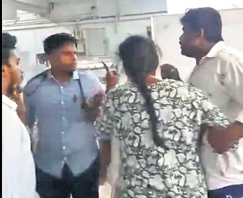 Screen grab of the incident