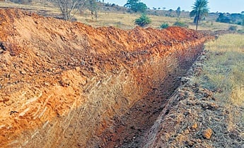Such 3-metre-wide elephant-proof trenches have significantly prevented elephant raids near BRT Tiger Reserve