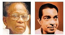 Sukumar Azhikode (Left), S K Pottekkatt (Right)