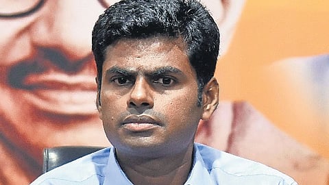 BJP state president K Annamalai.