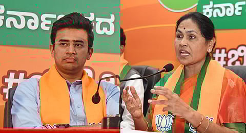 Tejasvi Surya and Shobha Karandlaje