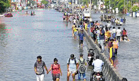 Velachery was submerged in water last December.