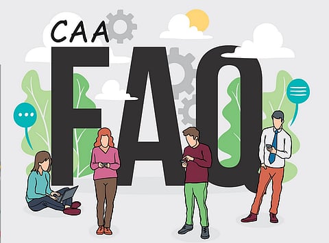GoI has published a set of FAQs on the new CAA 