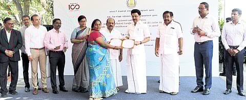 Chief Minister MK Stalin inaugurated the provision of grants to cleanliness workers for buying equipment, in Chennai on Friday