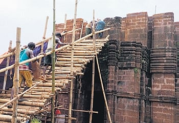 Development works at the Raibania ancient garrison in the Jaleswar block of Balasore district
