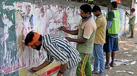 Representational image. 
The Municipal Corporation of Delhi (MCD) has removed a total of 6.40 lakh posters, banners, hoardings, and small boards across its 12 zones. 