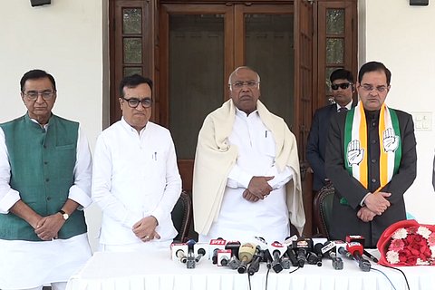 BJP MP from Hisar Brijendra Singh on Sunday resigned and joined Congress