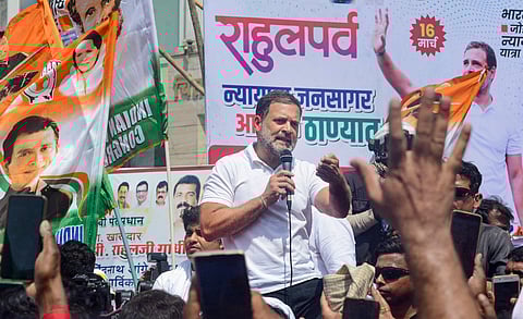 Flags of BJP and Congress parties. Image used for representation. 