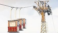 Built with monocables and two towers, the ropeway provides cable transport service to around 400 visitors in an hour.