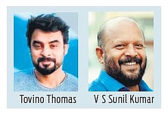 Former Kerala Minister VS Sunil Kumar, and actor Tovino Thomas.