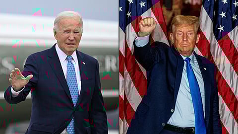 US President Joe Biden and former President Donald Trump.