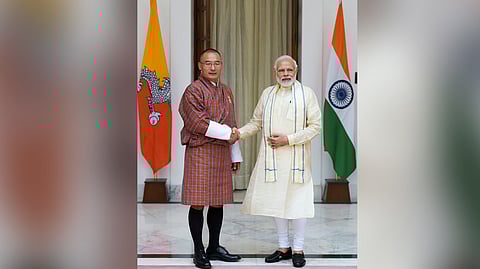 Prime minister Narendra Modi with his Bhutan counterpart Tshering Tobgay.