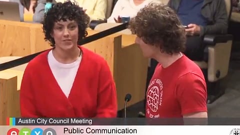 Jack Benedict, advocating for his union's negotiations with Google before the Austin City Council learns that his team was laid off 