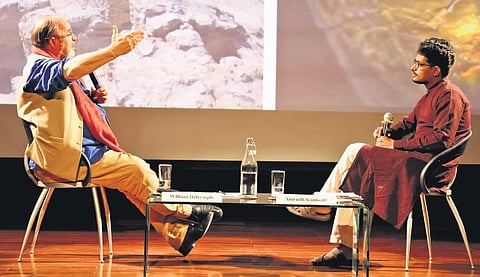 William Dalrymple in talks with author Anirudh Kanisetti