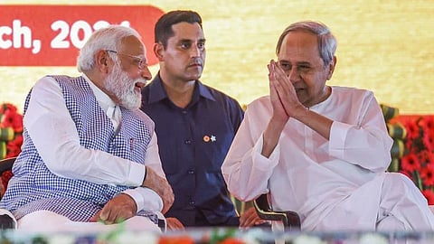Prime Minister Narendra Modi with Odisha Chief Minister Naveen Patnaik. 