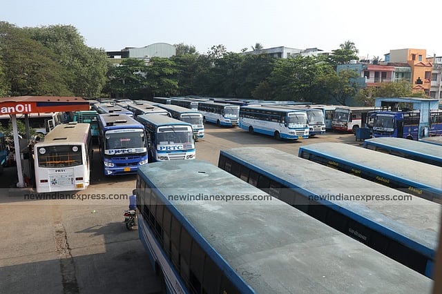 The bus terminus in neighbouring Orleanpet wore a deserted look with services stopped.