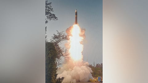 India successfully test-fired its longest range ballistic missile Agni-V.
