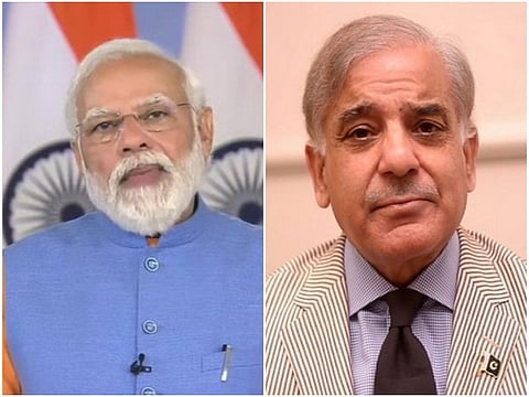 PM Narendra Modi and PM Shehbaz Sharif (File photo)