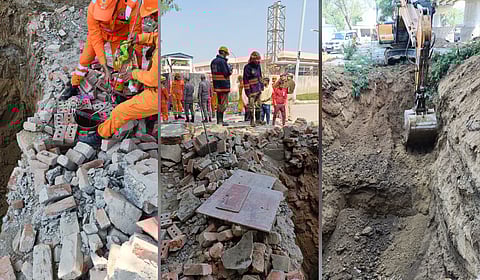 The rescue efforts are being led by teams of the National Disaster Response Force (NDRF) and the Delhi Fire Services (DFS).