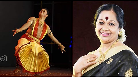 (L-R)  RLV Ramakrishnan, Kalamandalam Sathyabhama. 