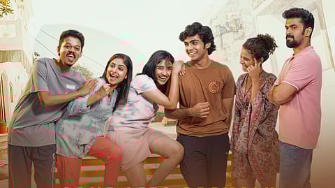 A still from the Malayalam film 'Premalu' starring Naslen and Mamitha Baiju in the lead.