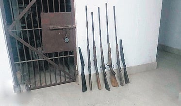 Weapons seized from poachers