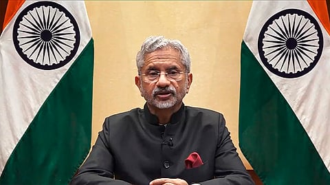 External Affairs S Jaishankar speaks at the 3rd Summit for Democracy on Wednesday.
