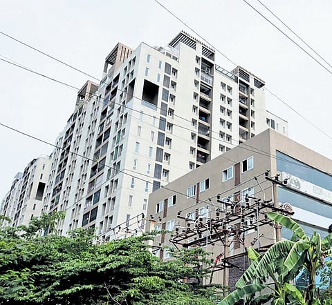 File picture of Jains Westminster apartments at Saligramam in Chennai.