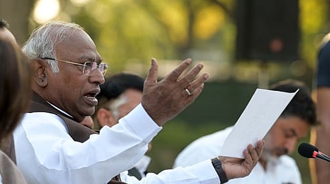 Congress President Mallikarjun Kharge. 