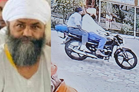 In CCTV camera footage, the assailants were seen entering the gurdwara on a motorcycle around 6:15 am and shooting at Baba Tarsem Singh with a rifle. The shooter was riding pillion.