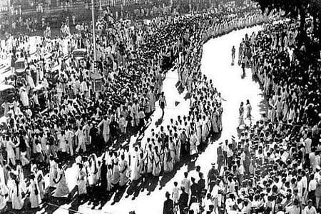The Quit India Movement was a mass civil disobedience movement launched on August 8, 1942, demanding an end to British occupation of India.