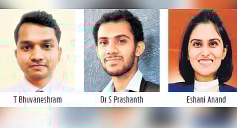 Tamil Nadu UPSC toppers T Bhuvaneshram, Dr S Prashanth and Eshani Anand