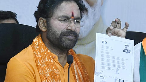 Union Minister and BJP state president G Kishan Reddy